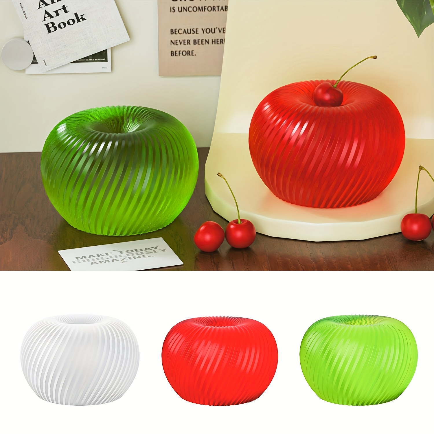 Soap Making Store - Een trendy rode appelvormige siliconen mal,