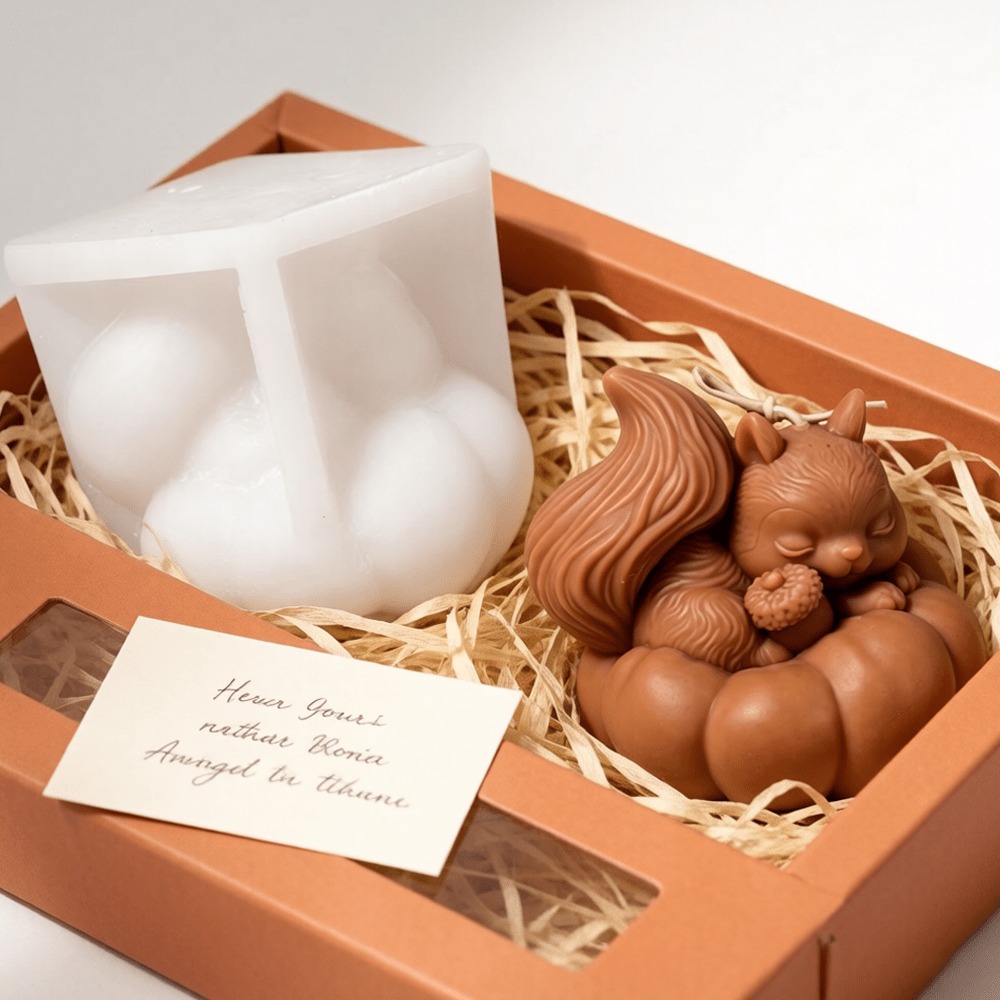 Eekhoorn-pompoen siliconen kaa - Soap Making Friends recensie en prijs