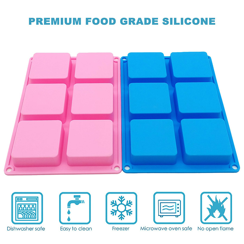 Vierkante Zeepvormen 6-holte A - Soap Mold Silicone Loaf recensie en prijs