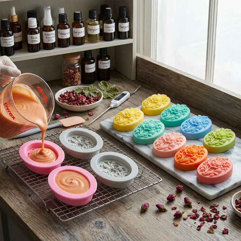4 siliconenvormen met bloemvor - Soap Making Store recensie en prijs